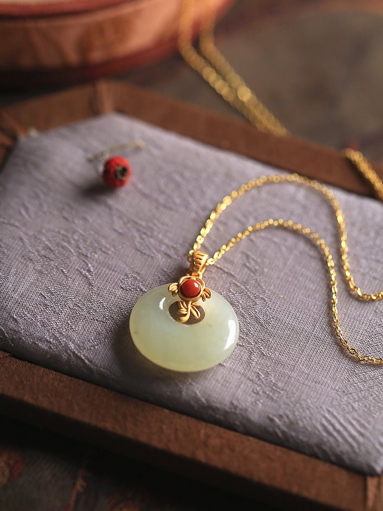Peaceful Jade Necklace | Stylish Jade Jewelry - necklace - ORIENTGEM