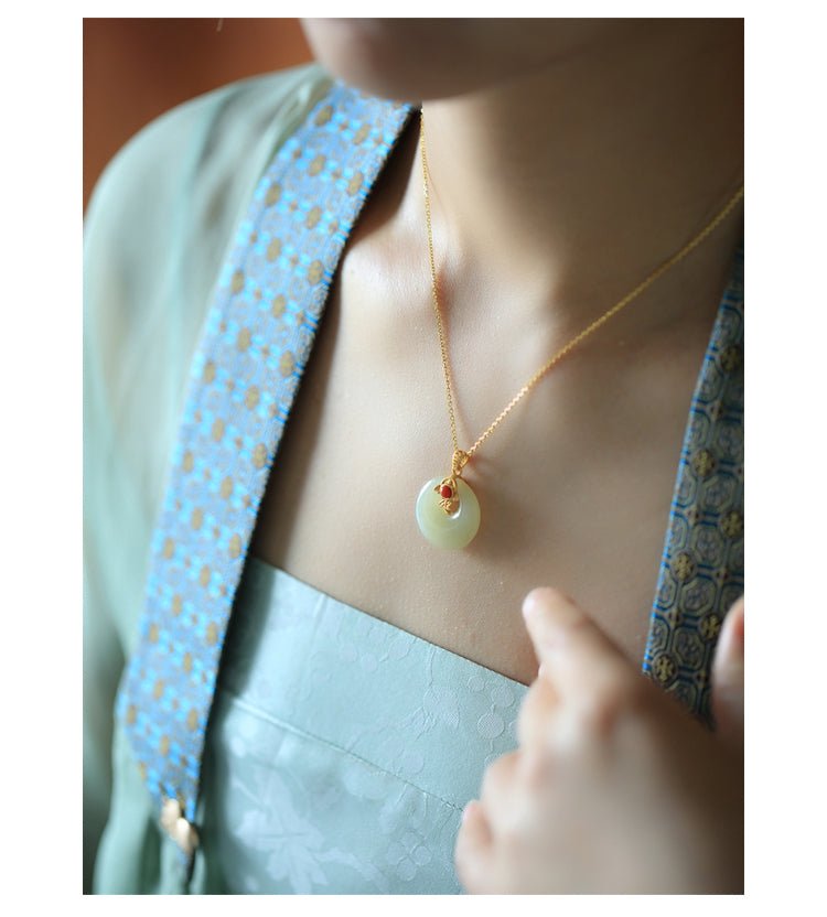 Peaceful Jade Necklace | Stylish Jade Jewelry - necklace - ORIENTGEM