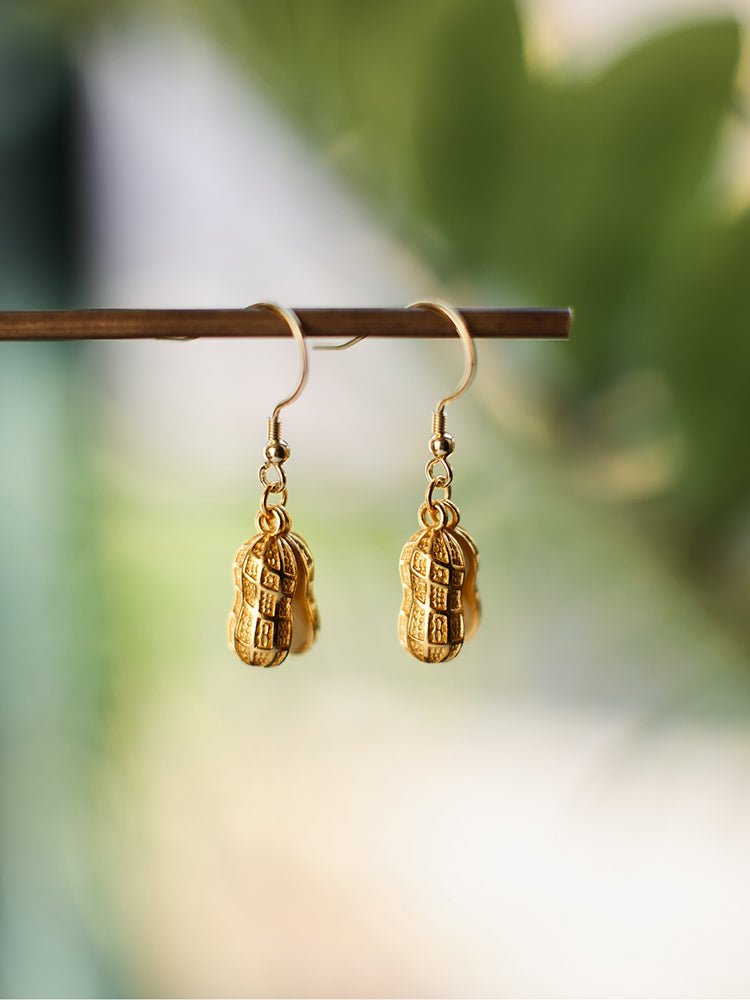 Peanut Earring - Jade Jewelry - Silver earring -Silver Jewelry -Sterling Silver Earrings- ORIENTGEM