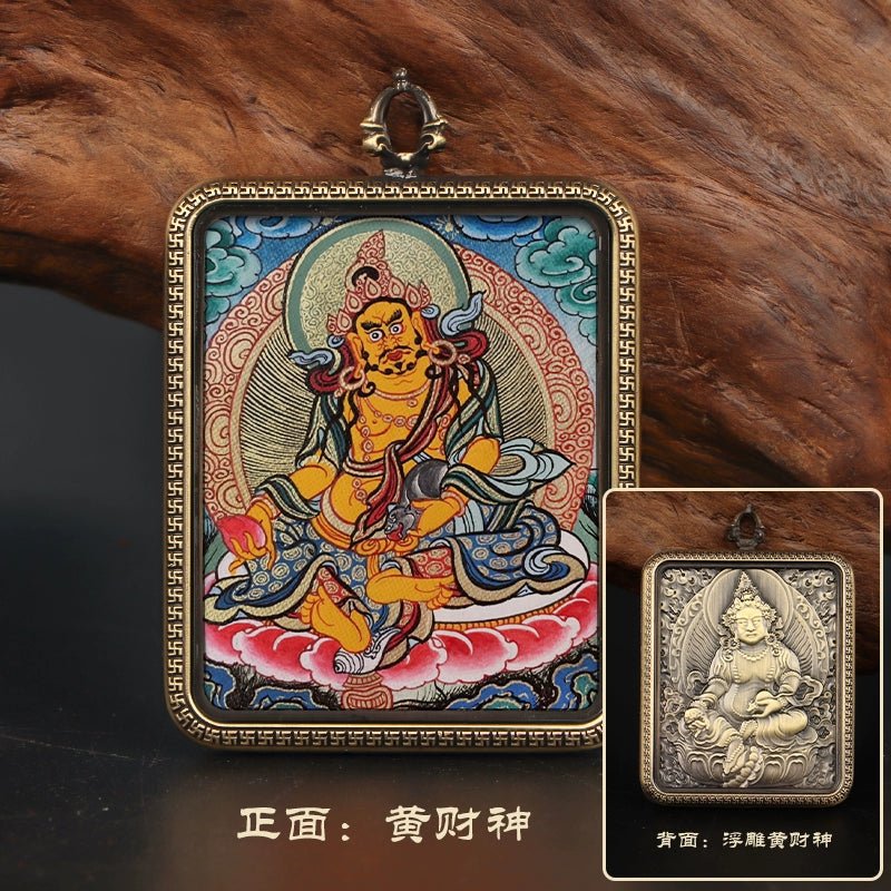 Printed Copper Thangka Necklace - necklace - ORIENTGEM