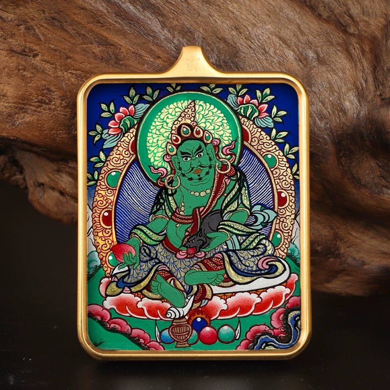 Printed Stainless Steel Thangka Necklace - necklace - ORIENTGEM