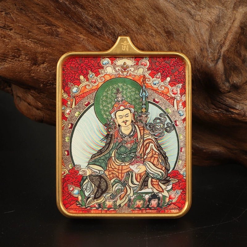 Printed Stainless Steel Thangka Necklace - necklace - ORIENTGEM