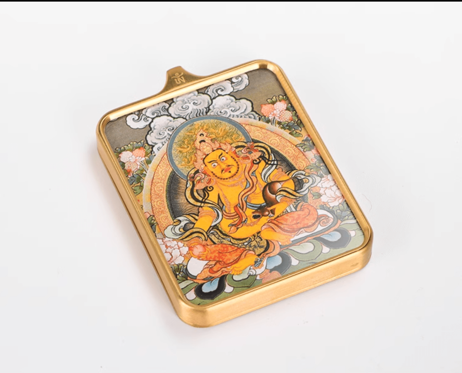 Printed Stainless Steel Thangka Necklace - necklace - ORIENTGEM