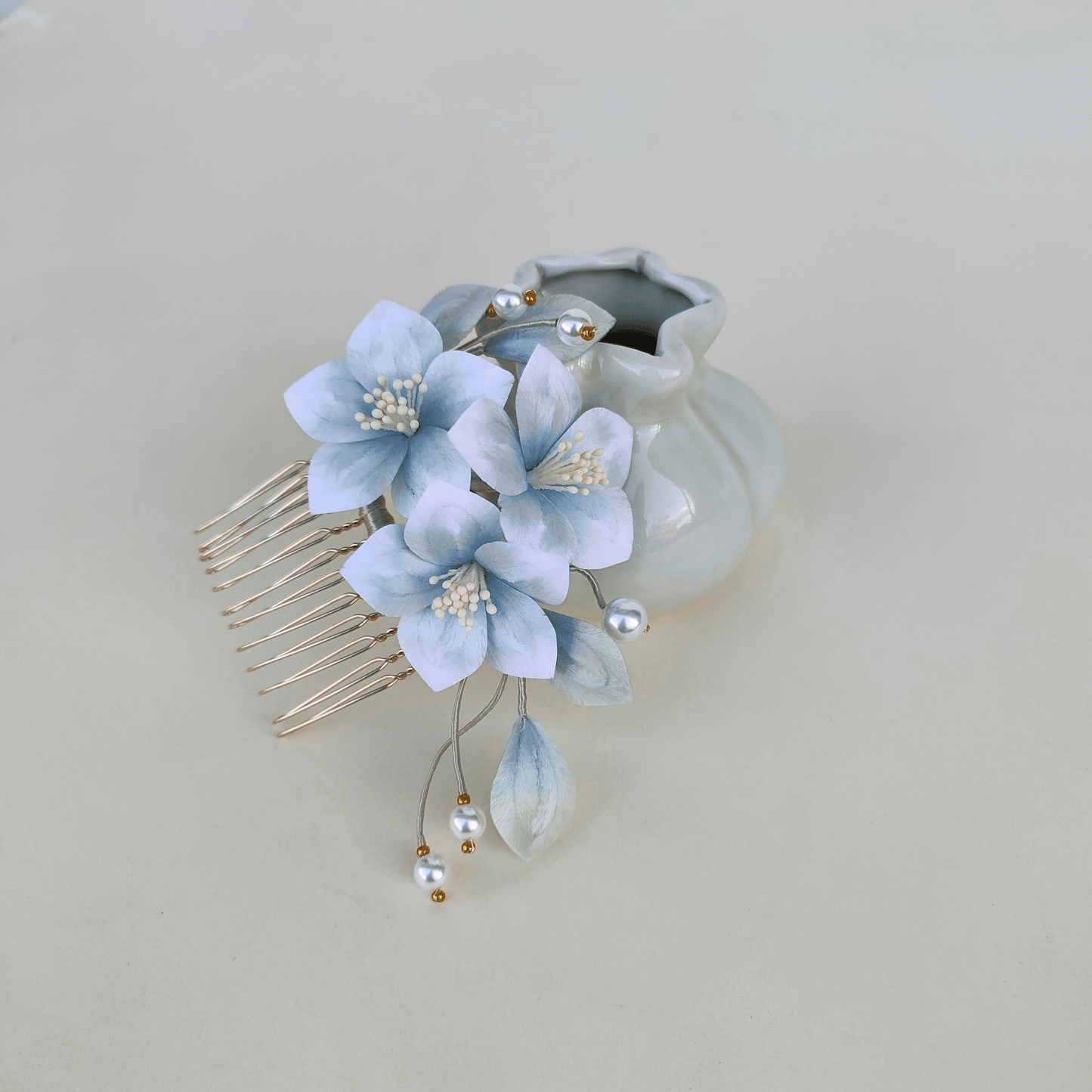 Qinghe Velvet Flower Hairpin - ORIENTGEM