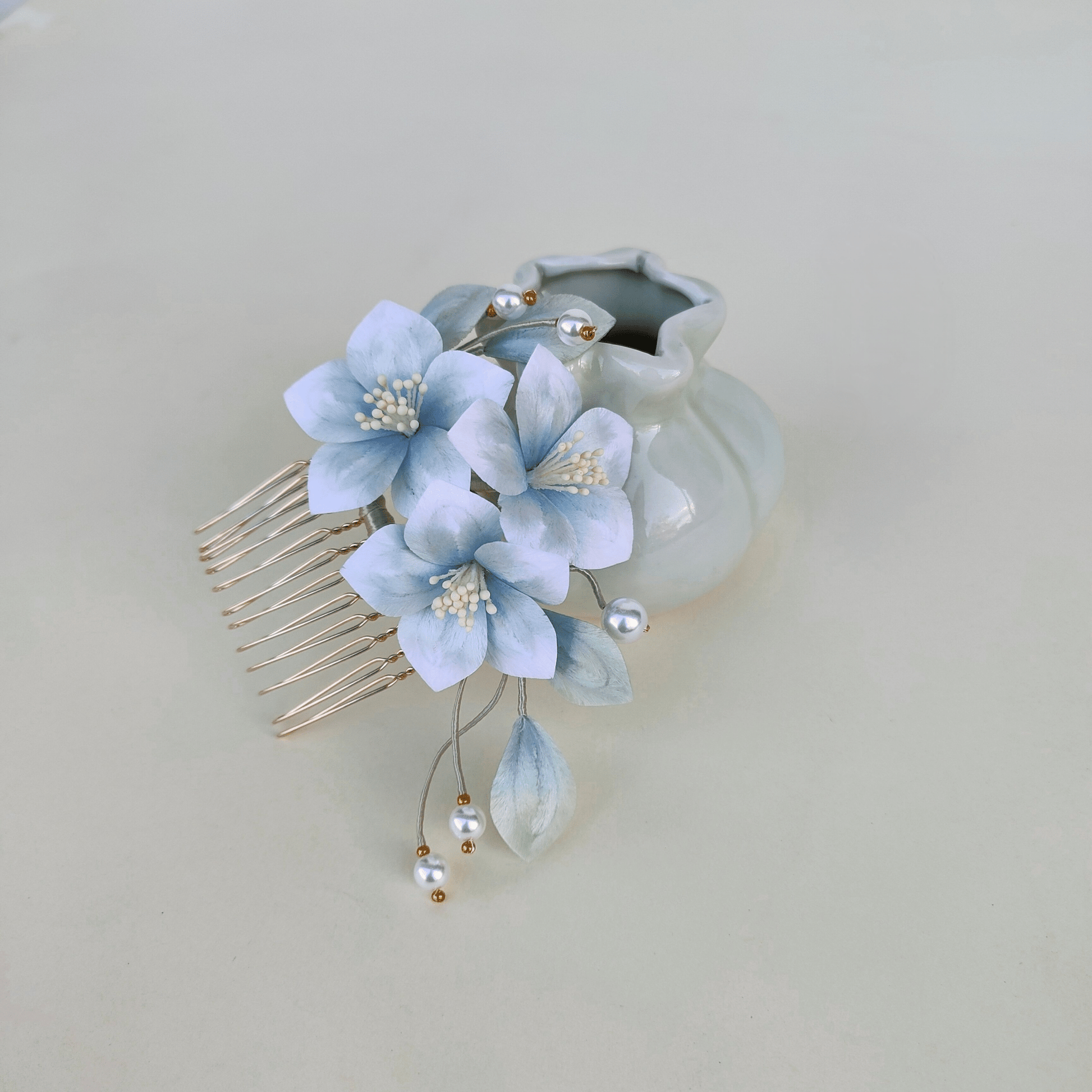 Qinghe Velvet Flower Hairpin - Hairpin - ORIENTGEM