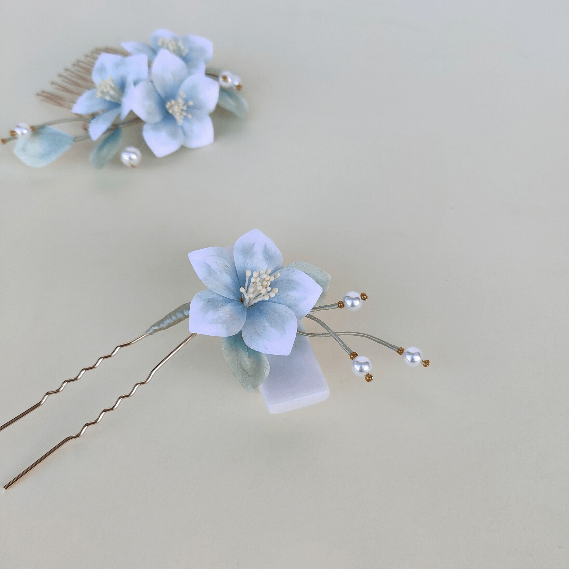 Qinghe Velvet Flower Hairpin - Hairpin - ORIENTGEM