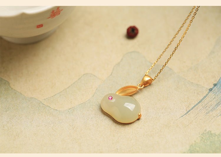 Rabbit Jade Necklace | Stylish Jade Jewelry - necklace - ORIENTGEM