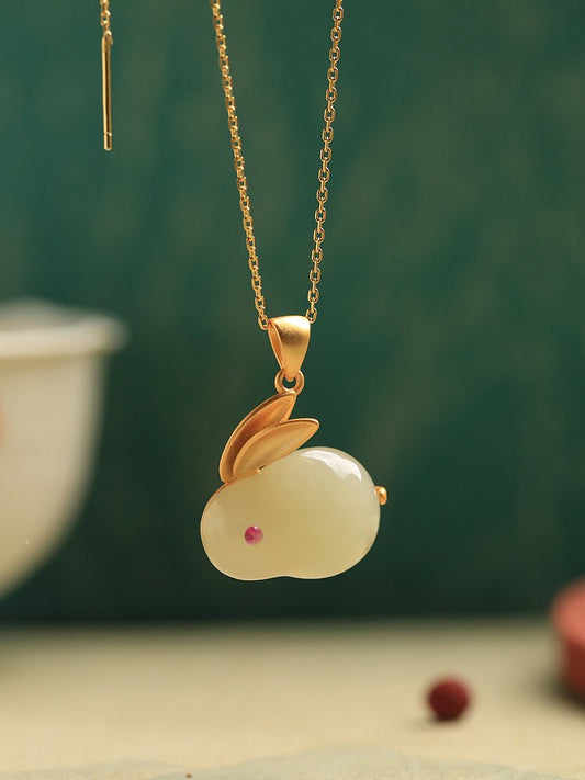 Rabbit Jade Necklace | Stylish Jade Jewelry - necklace - ORIENTGEM
