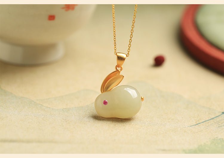 Rabbit Jade Necklace | Stylish Jade Jewelry - necklace - ORIENTGEM