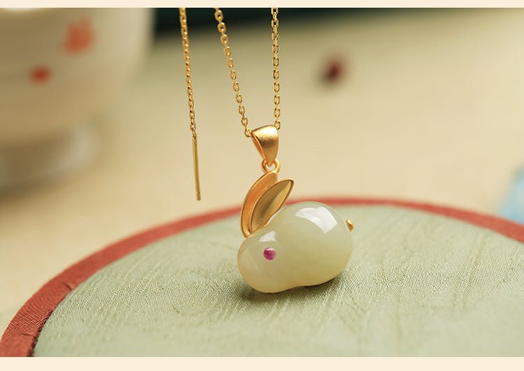 Rabbit Jade Necklace | Stylish Jade Jewelry - necklace - ORIENTGEM