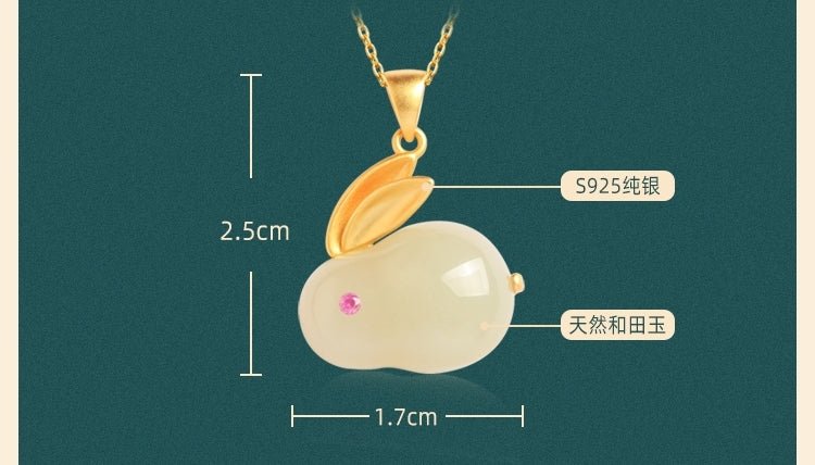 Rabbit Jade Necklace | Stylish Jade Jewelry - necklace - ORIENTGEM