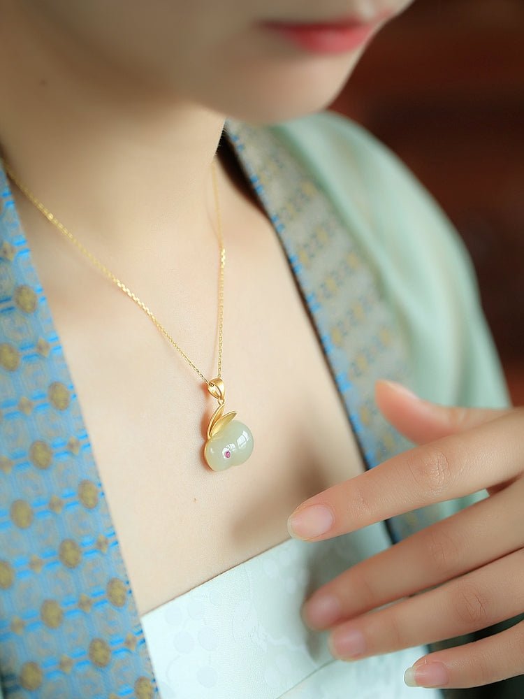 Rabbit Jade Necklace | Stylish Jade Jewelry - necklace - ORIENTGEM