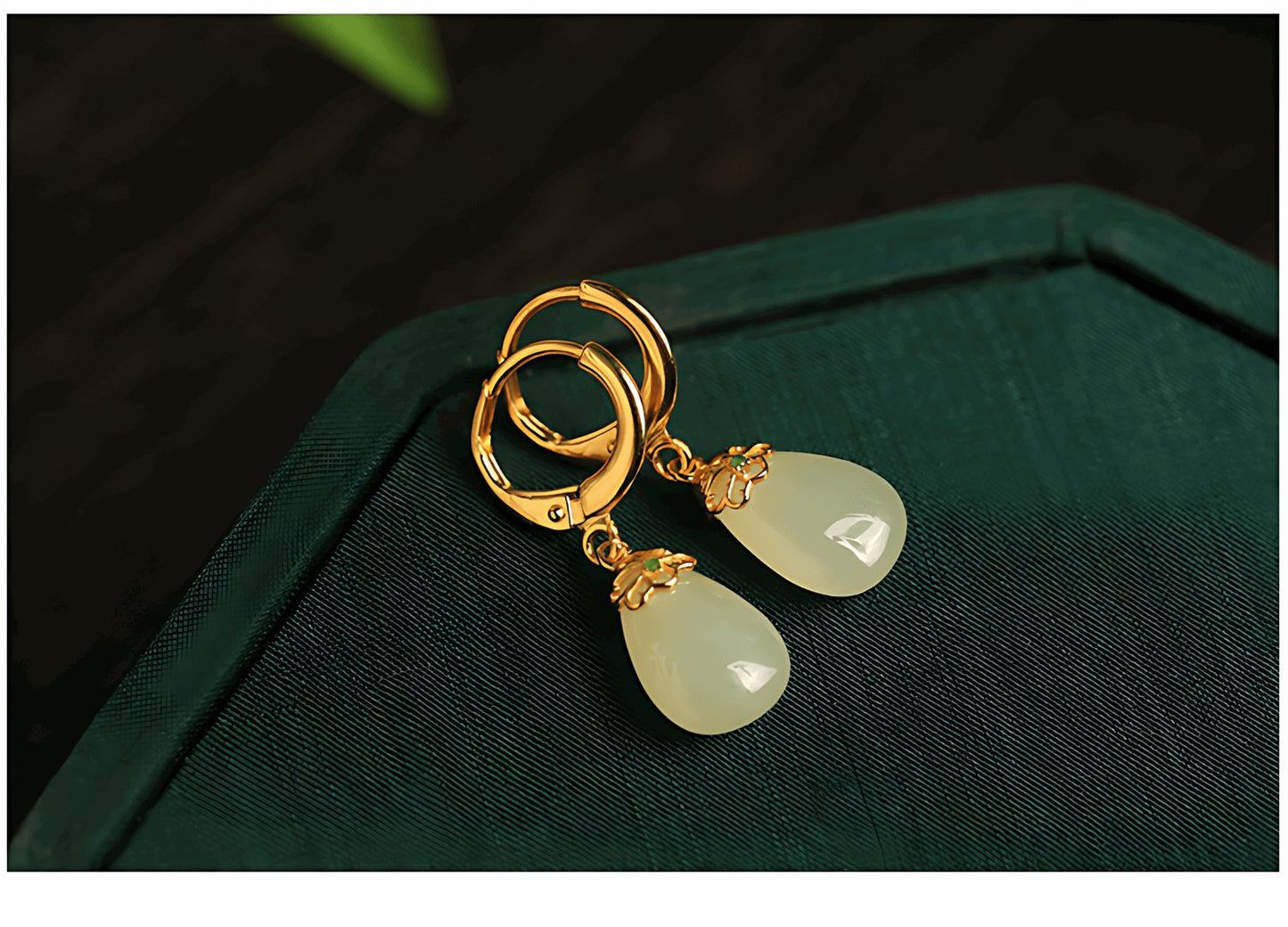 Raindrop Earring | Jade Jewelry - Silver earrings -Silver jewelry -Sterling silver jewelry - ORIENTGEM