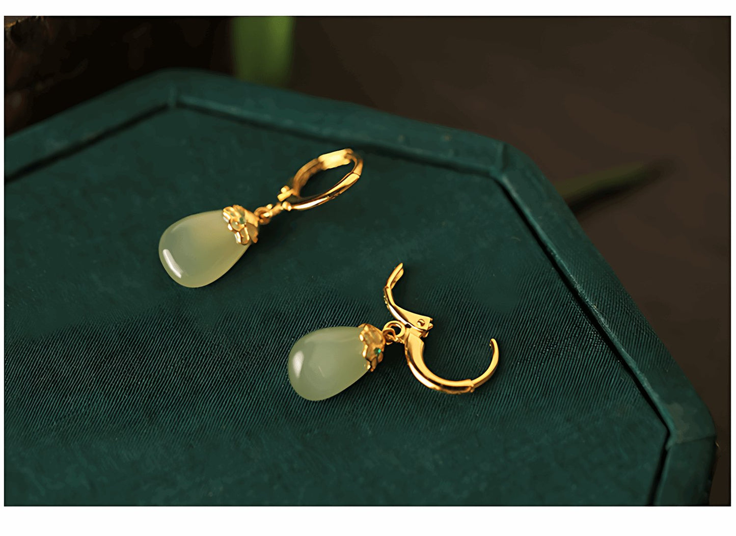 Raindrop Earring | Jade Jewelry - Silver earrings -Silver jewelry -Sterling silver jewelry - ORIENTGEM