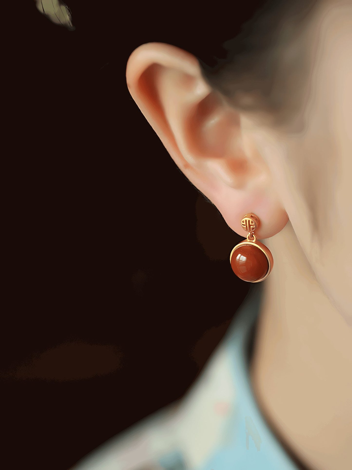 Red Agate Jade Earrings - Agate Jewelry - Agate Earrings - Jade Jewelry - Silver Earrings - ORIENTGEM