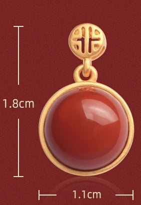 Red Agate Jade Earrings - Agate Jewelry - Agate Earrings - Jade Jewelry - Silver Earrings - ORIENTGEM