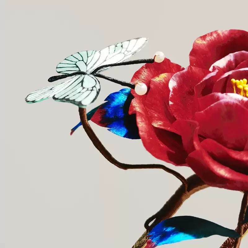 Relvon Chinese ICH Velvet Flower Handmade Hairpin - Hairpin - ORIENTGEM