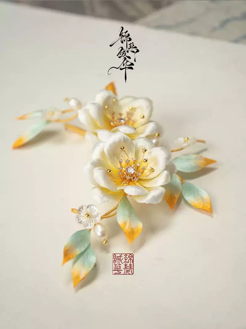 RuoXiangXi Velvet flower | Handmade Jewelry - Hairpin - ORIENTGEM
