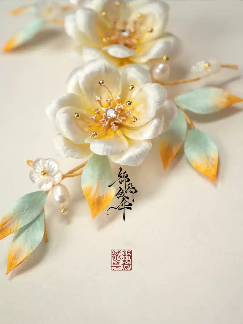 RuoXiangXi Velvet flower | Handmade Jewelry - Hairpin - ORIENTGEM