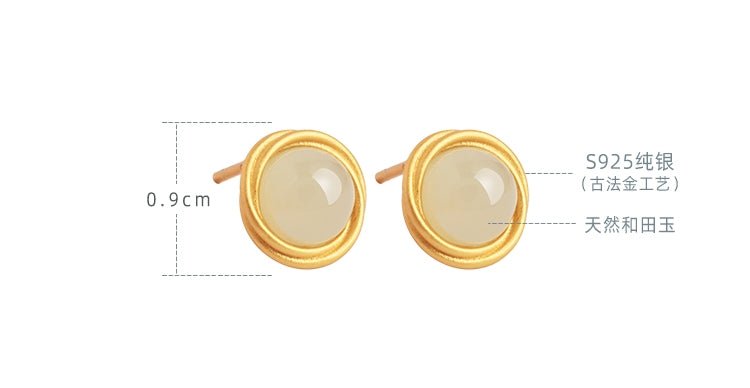 Small Dewdrop Jade Earrings | Jade Jewelry - earring - ORIENTGEM