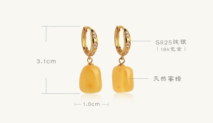 Square Sugar Beeswax Earrings|Stylish Jewelry - OrientGem