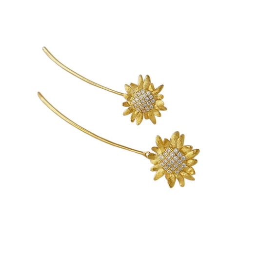 Sun - Flowers Earrings - earring - ORIENTGEM