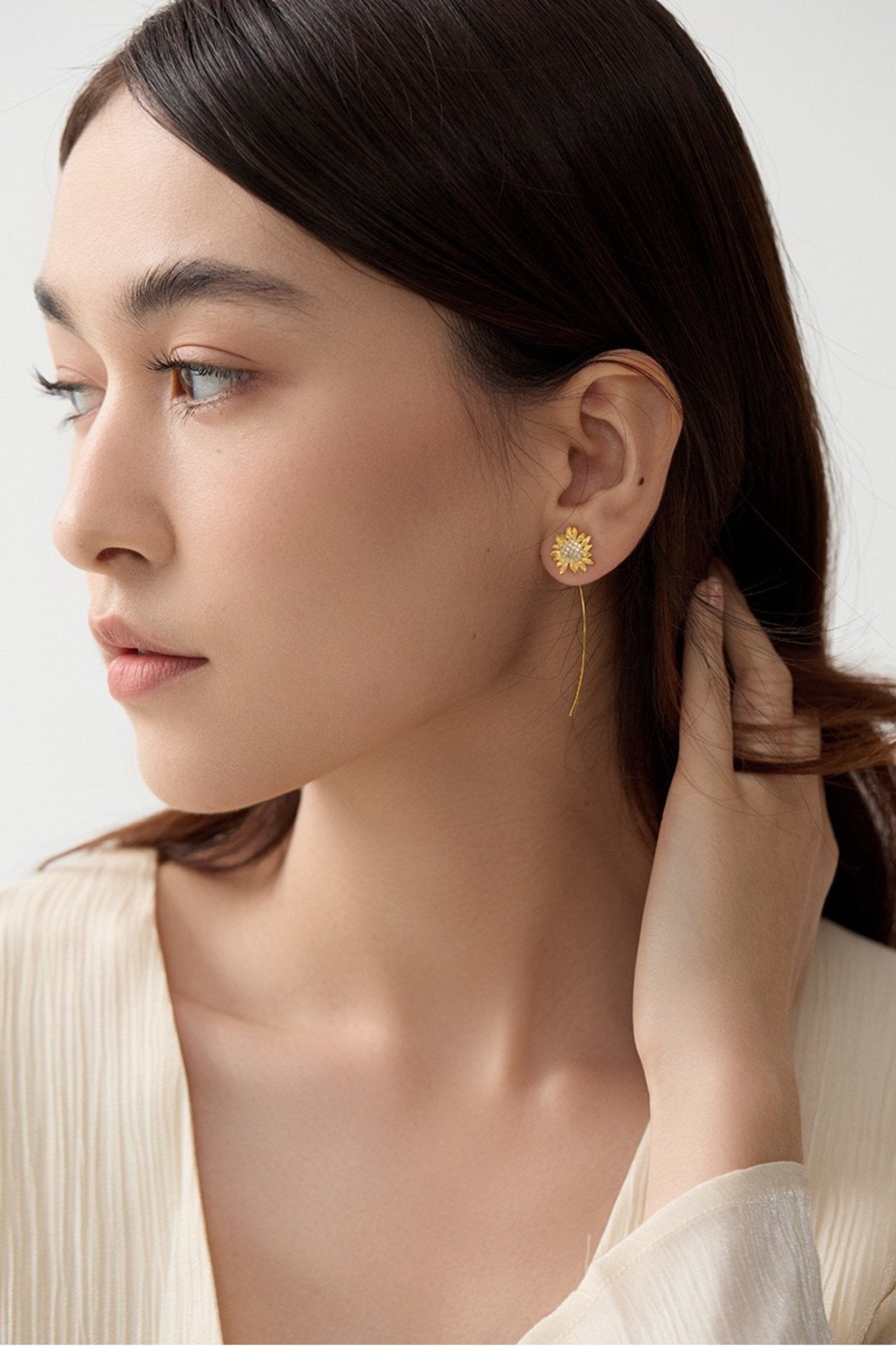 Sun - Flowers Earrings - earring - ORIENTGEM