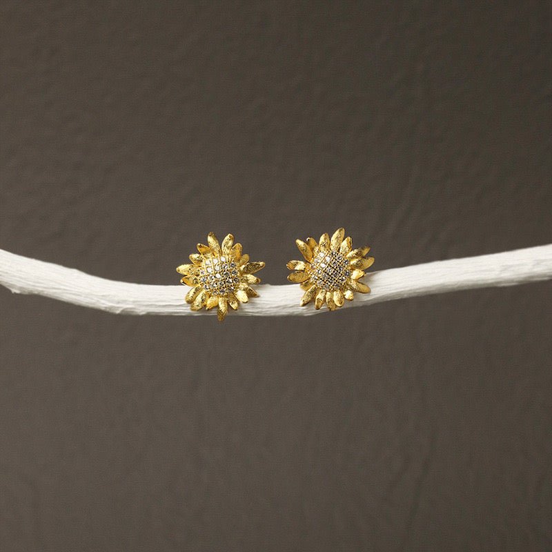 Sun - Flowers Earrings - earring - ORIENTGEM