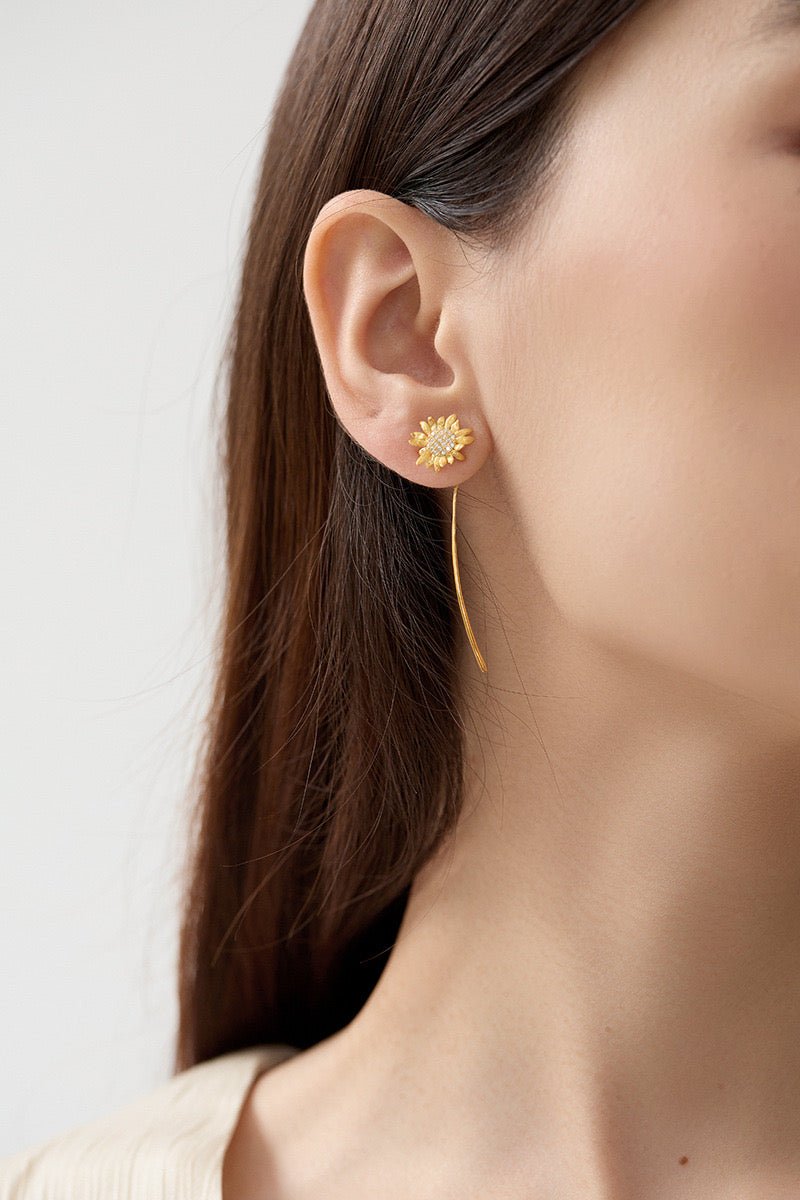 Sun - Flowers Earrings - earring - ORIENTGEM
