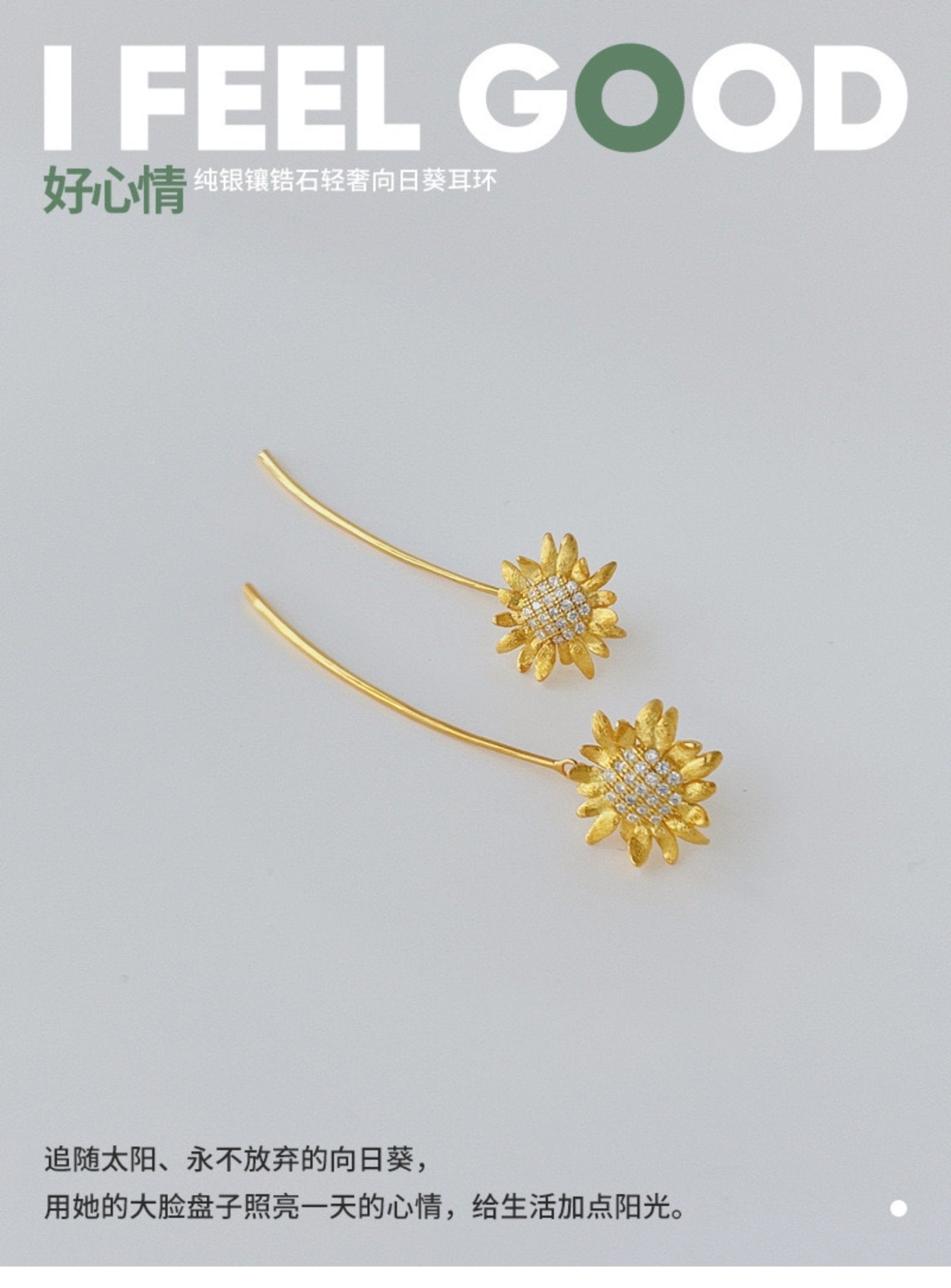 Sun - Flowers Earrings - earring - ORIENTGEM