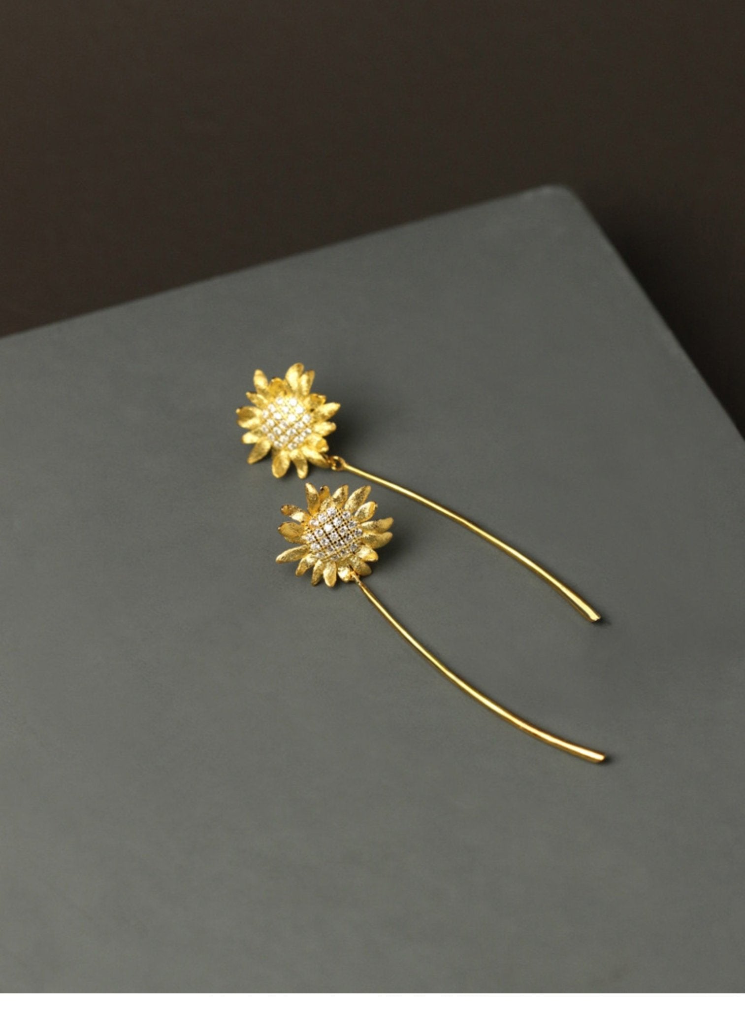 Sun - Flowers Earrings - earring - ORIENTGEM