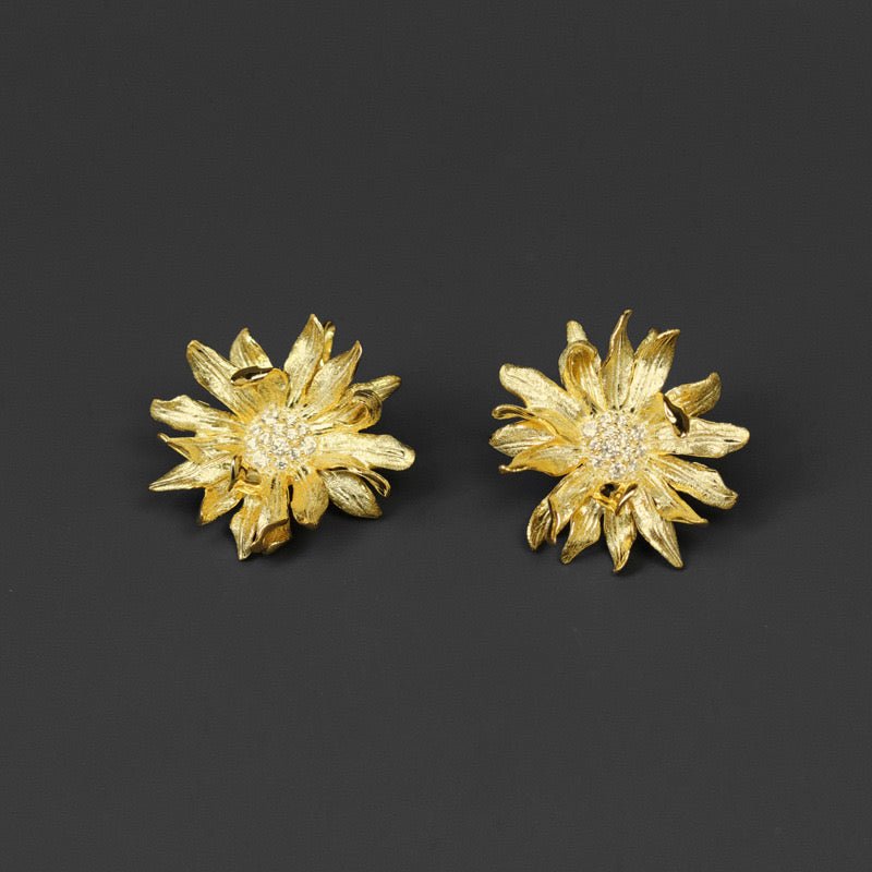 Sunflower Earrings - earring - ORIENTGEM