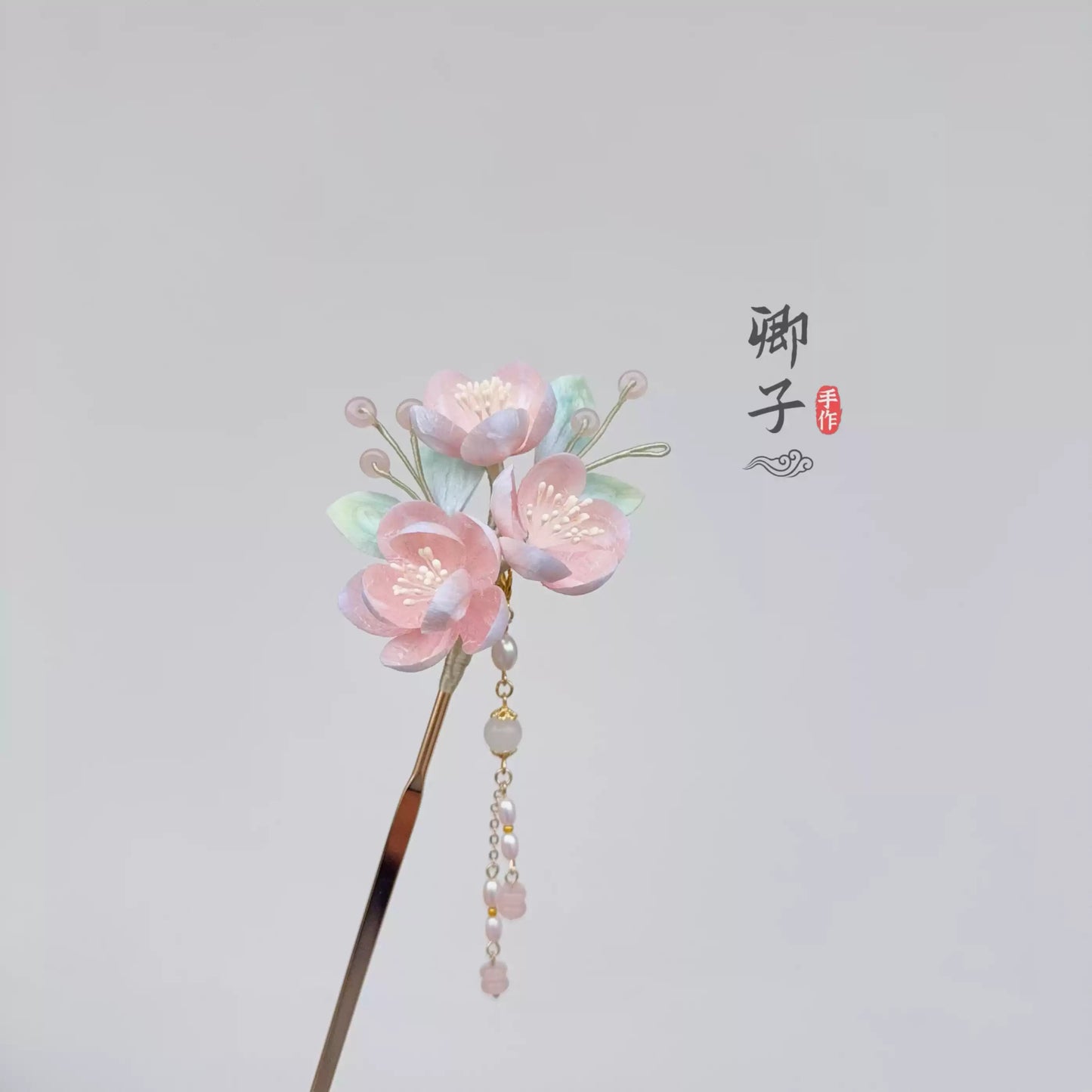TaoFengYin Velvet Flower Hairpin - Velvet Flower - ORIENTGEM
