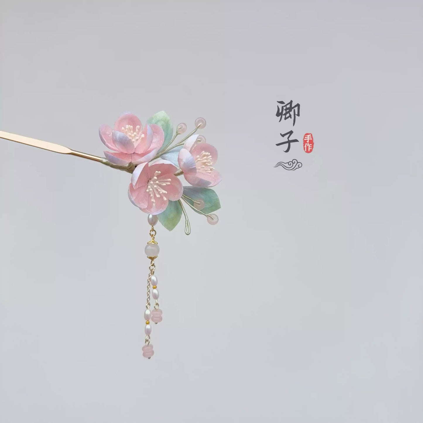 TaoFengYin Velvet Flower Hairpin - Velvet Flower - ORIENTGEM