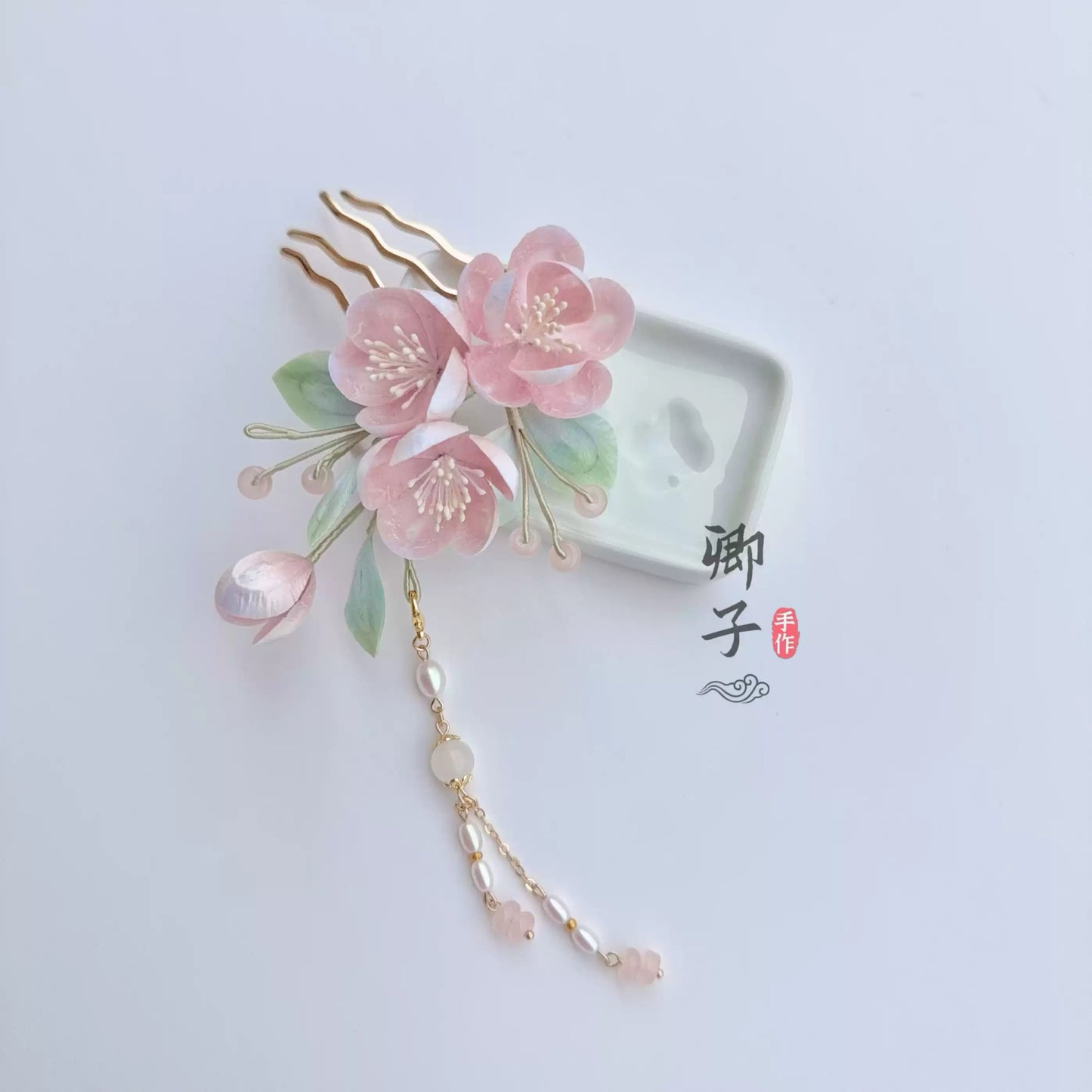 TaoFengYin Velvet Flower Hairpin - Velvet Flower - ORIENTGEM