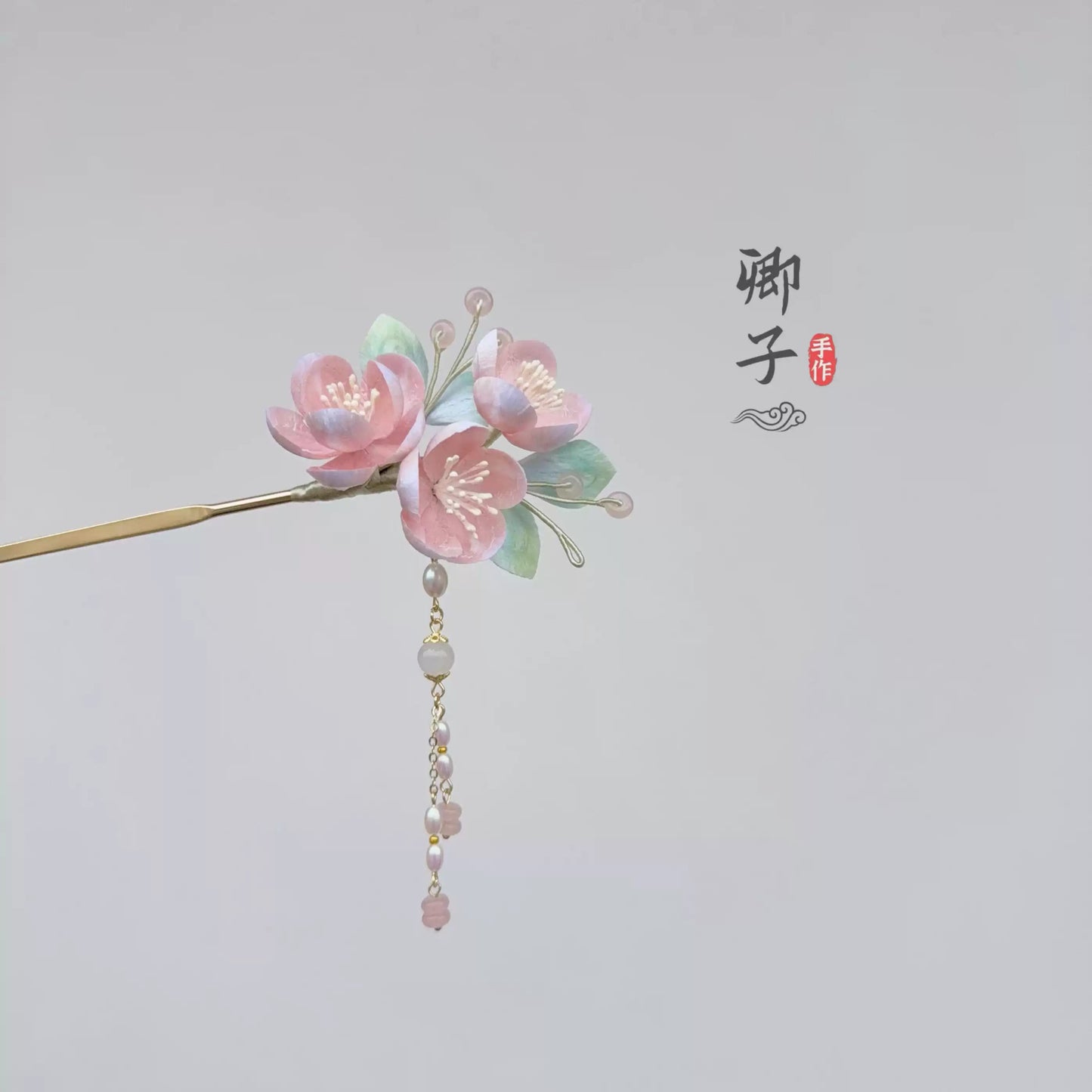 TaoFengYin Velvet Flower Hairpin - Velvet Flower - ORIENTGEM
