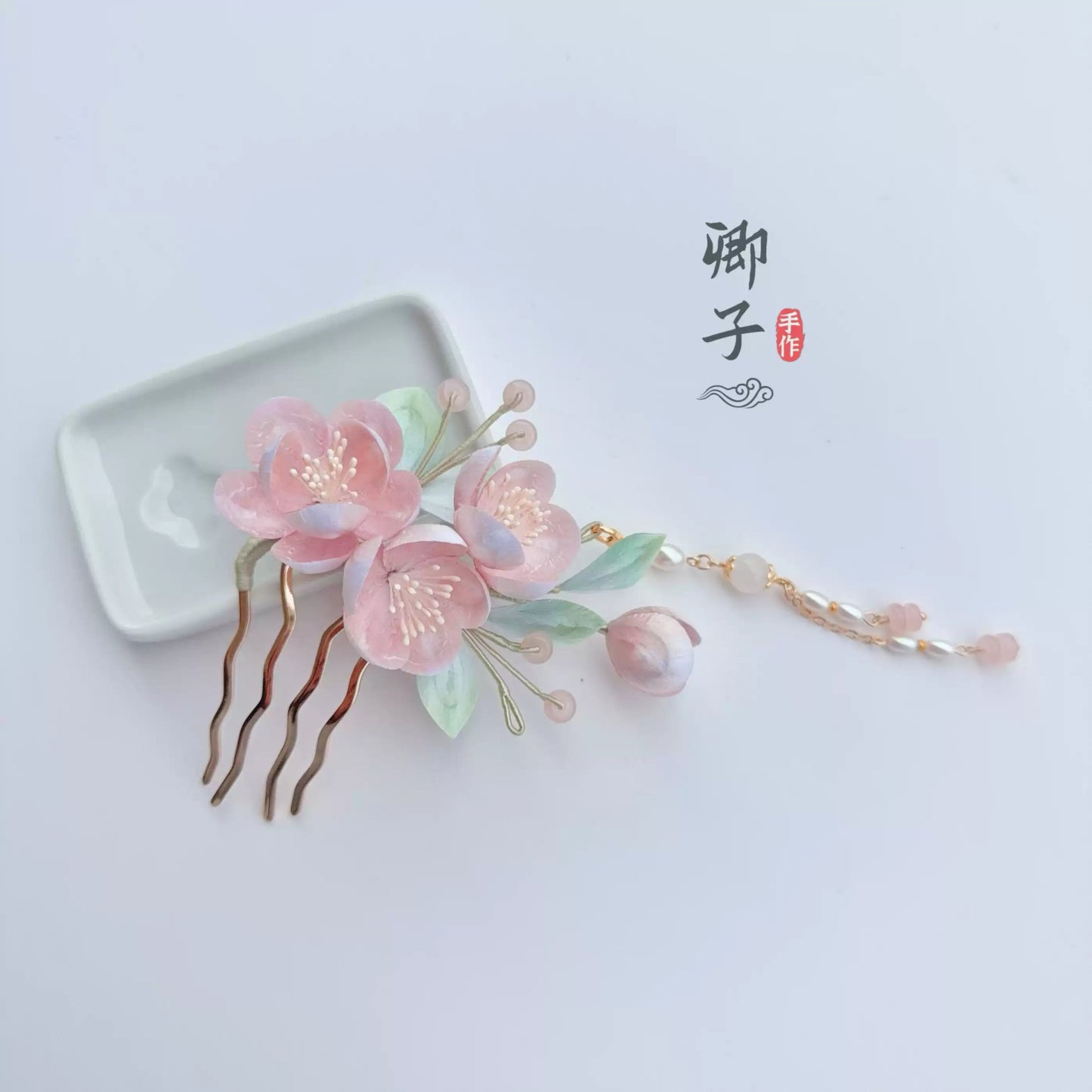 TaoFengYin Velvet Flower Hairpin - Velvet Flower - ORIENTGEM