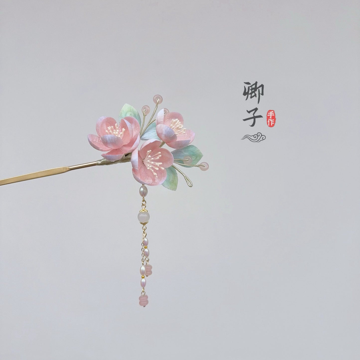 TaoFengYin Velvet Flower Hairpin - Velvet Flower - ORIENTGEM