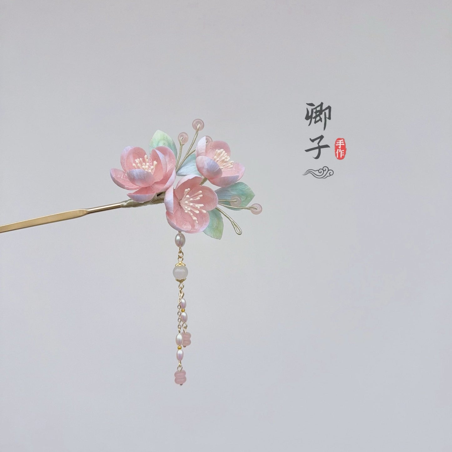 TaoFengYin Velvet Flower Hairpin - Velvet Flower - ORIENTGEM