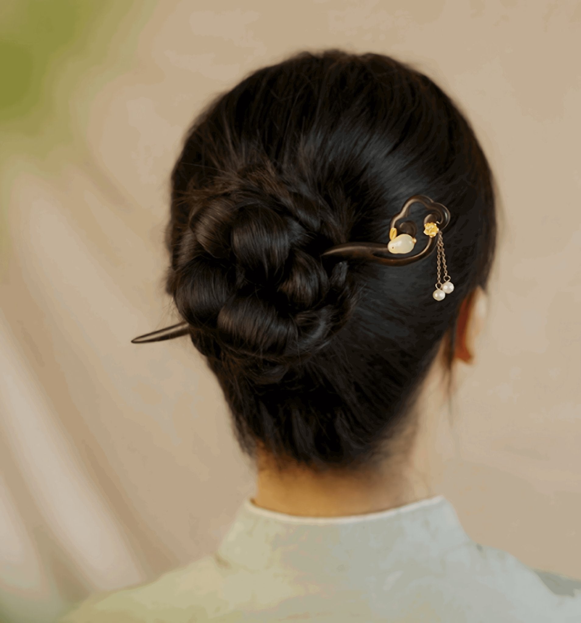 Tassel Rabbit Jade Hairpin | Jade Jewelry - Hairpin - ORIENTGEM