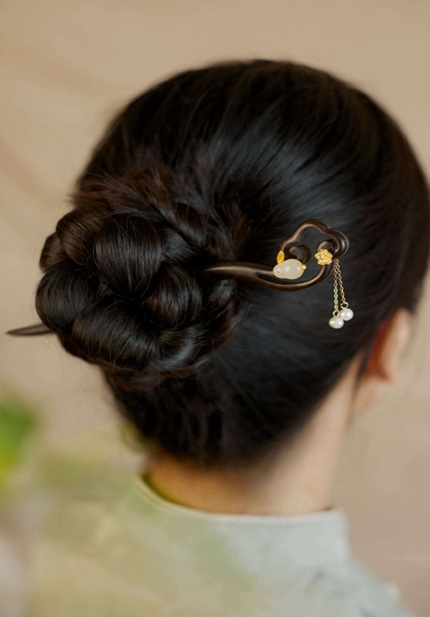 Tassel Rabbit Jade Hairpin | Jade Jewelry - Hairpin - ORIENTGEM