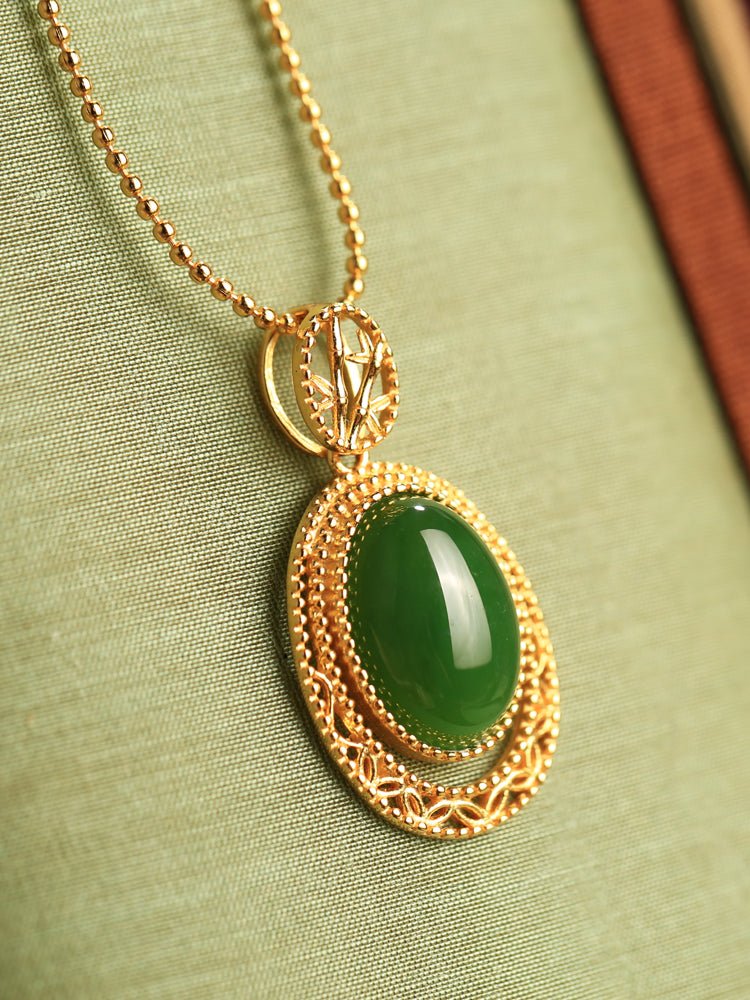 Teardrop Pendant Jade Necklace | Jade Jewelry - necklace - ORIENTGEM