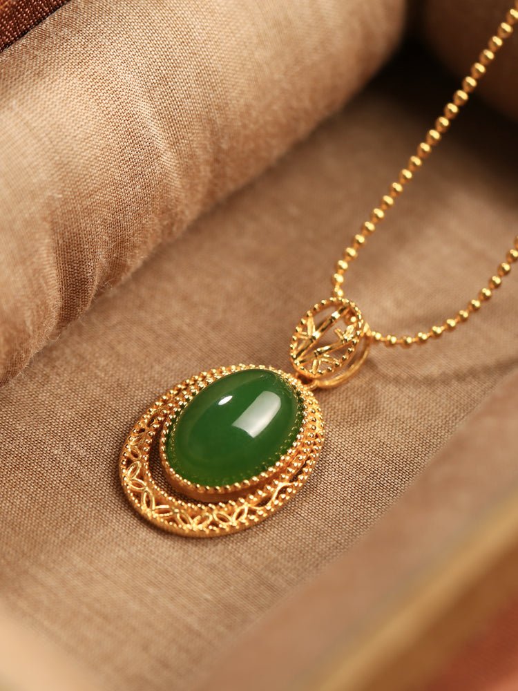 Teardrop Pendant Jade Necklace | Jade Jewelry - necklace - ORIENTGEM