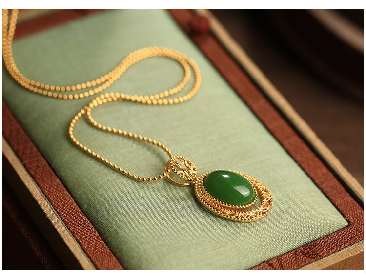 Teardrop Pendant Jade Necklace | Jade Jewelry - necklace - ORIENTGEM
