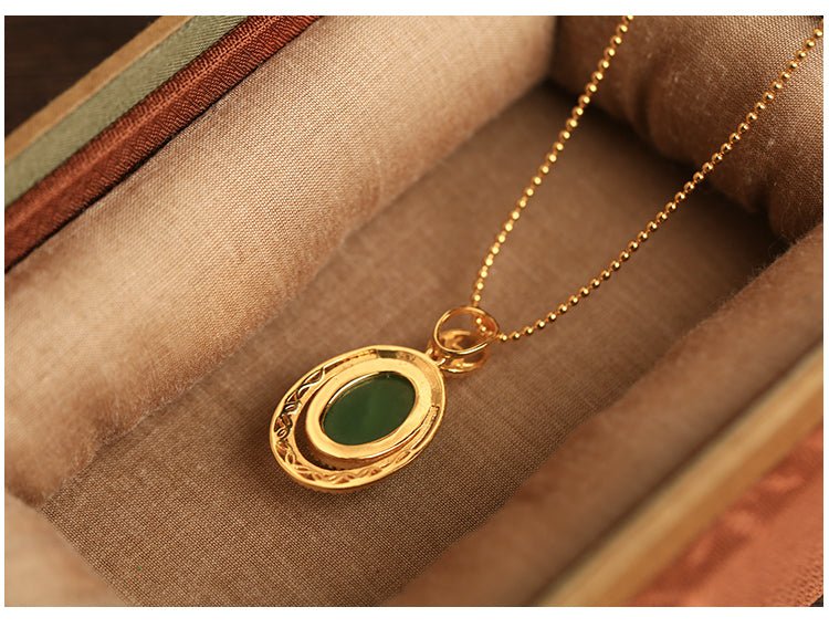Teardrop Pendant Jade Necklace | Jade Jewelry - necklace - ORIENTGEM