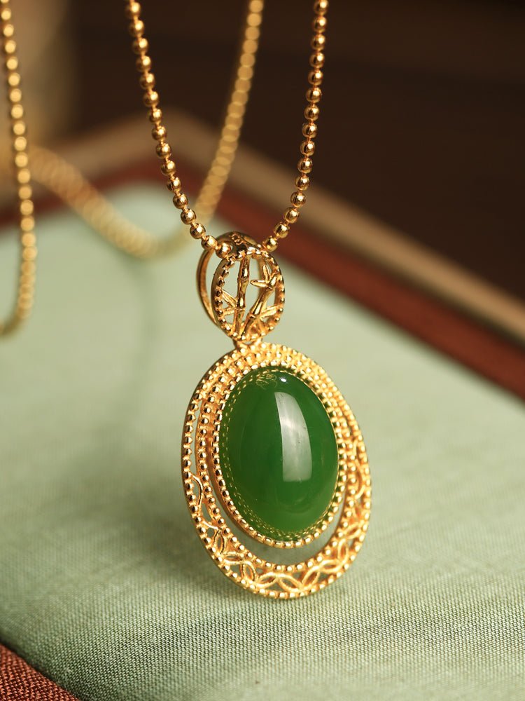 Teardrop Pendant Jade Necklace | Jade Jewelry - necklace - ORIENTGEM