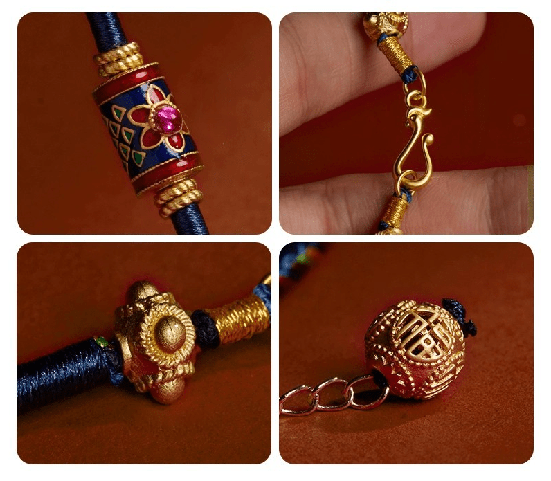 Tibetan - Style Purely Handmade Woven Cord - Rope - ORIENTGEM