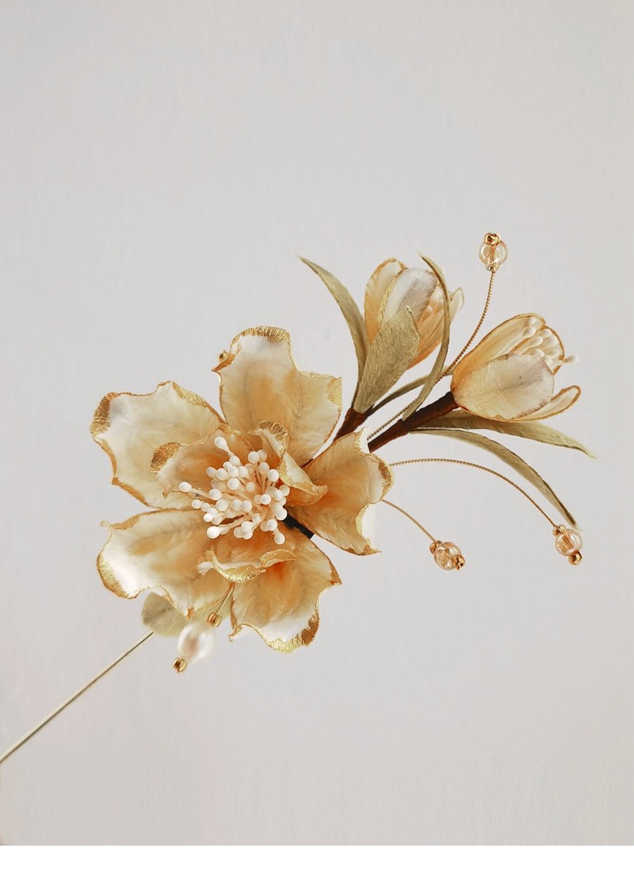 White Camellia Velvet Flower - ORIENTGEM