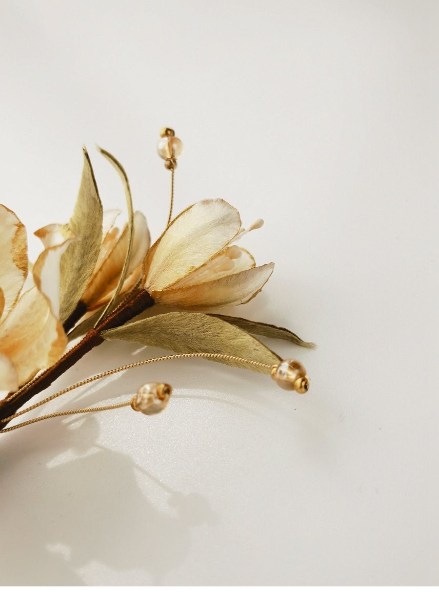 White Camellia Velvet Flower Wedding Flower - Velvet Flower - ORIENTGEM
