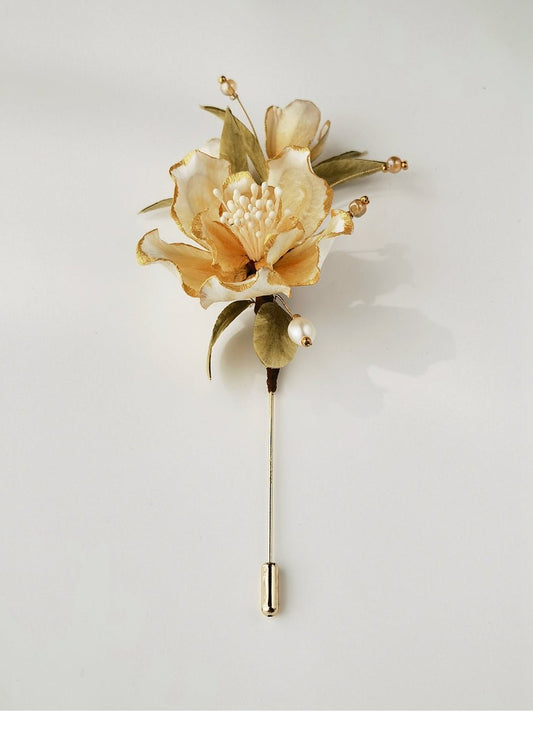 White Camellia Velvet Flower Wedding Flower - Velvet Flower - ORIENTGEM